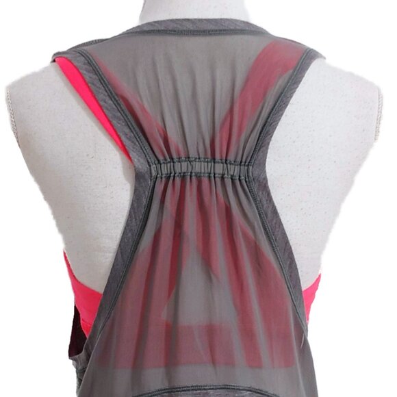 Lululemon Work the Circuit Tank in Heather Slate Grey Electric Coral - Picture 9 of 12